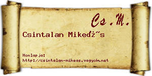 Csintalan Mikeás névjegykártya